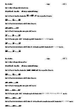 Kiểm tra trắc nghiệm Hình 10
